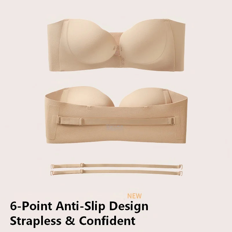 Wireless Strapless Pushup Bra 3D Molded Petal Design