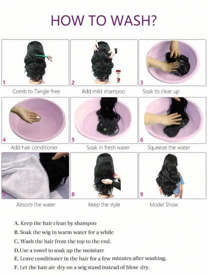 Body Wave Human Hair Glueless Wig 40 42 Inch