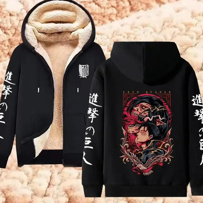 Attack on Titan Winter Zipper Jacket for Men and Women