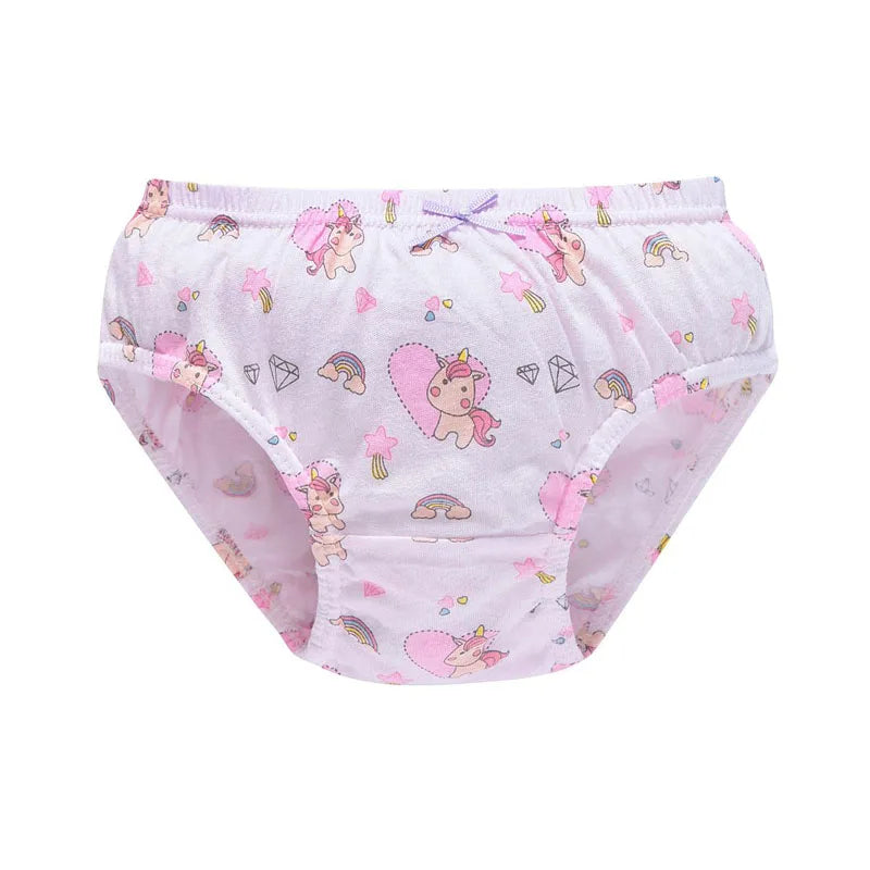 Girls Cotton Unicorn Cartoon Briefs Soft Underwear