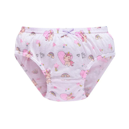Girls Cotton Unicorn Cartoon Briefs Soft Underwear