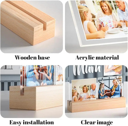 Personalized Acrylic Photo Frame for Couples Anniversary