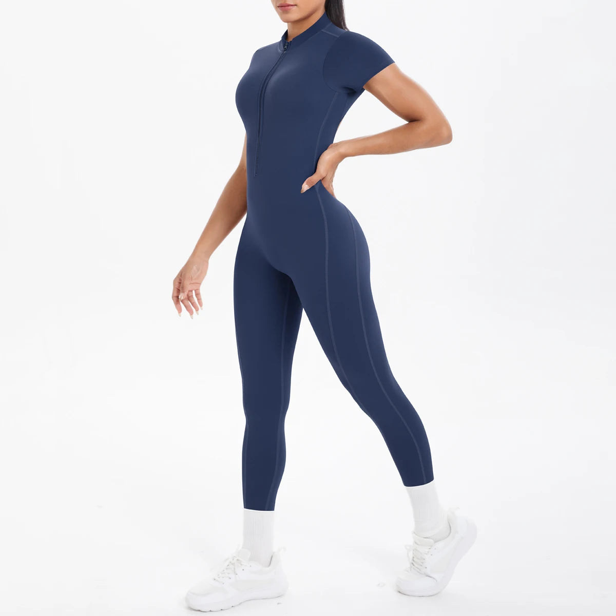 Backless Bodycon Scrunch Jumpsuit for Women Yoga Fitness