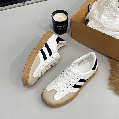 Women Lace-Up Casual Sneakers Breathable Tennis Shoes