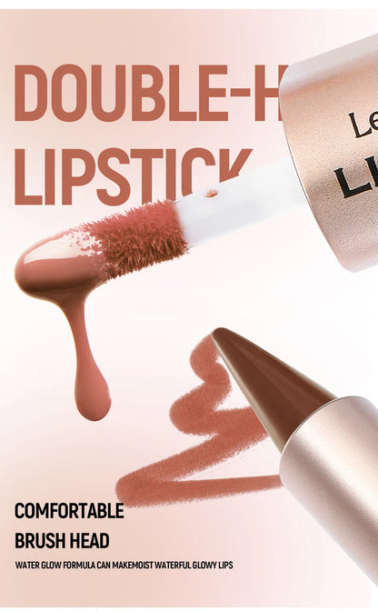 Black Brown Tapered Lip Liner and Lip Gloss Duo