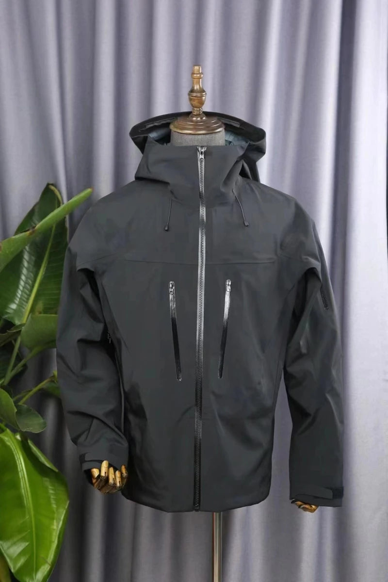Three Layer Waterproof Windbreaker Jacket for Camping