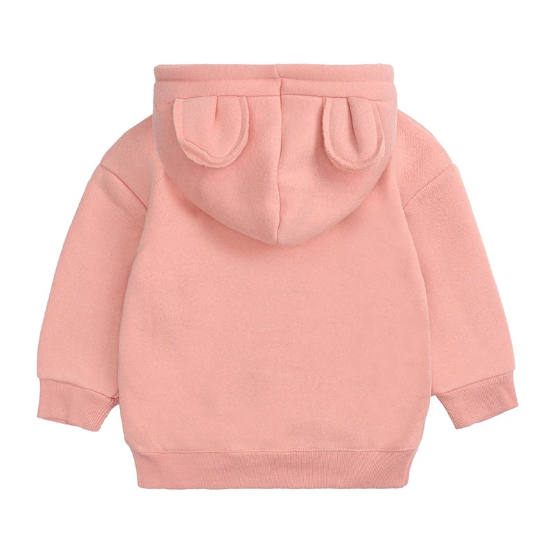 Kids Hooded Sweatshirt Cotton Solid Top for Girls