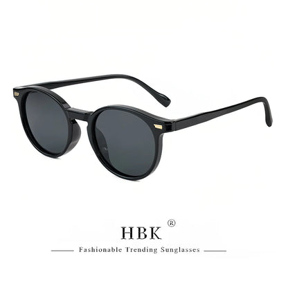 HBK Fashion Sunglasses Men Round TR90 Frame UV400