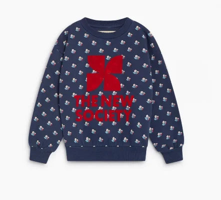 Kids Cute Print Cotton Sweatshirt and Skirt Set
