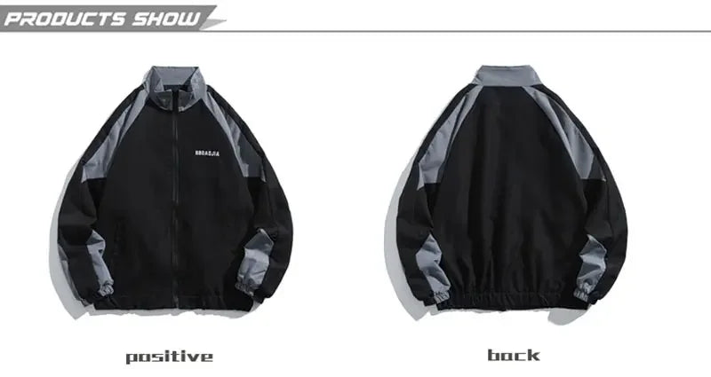 Men's Patchwork Color Block Varsity Jacket