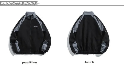 Men's Patchwork Color Block Varsity Jacket