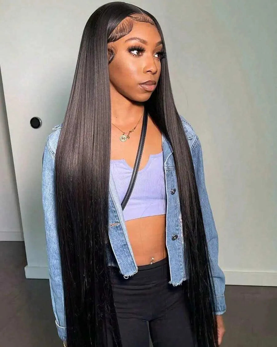 Bone Straight HD Transparent Lace Frontal Wig 26 Inch