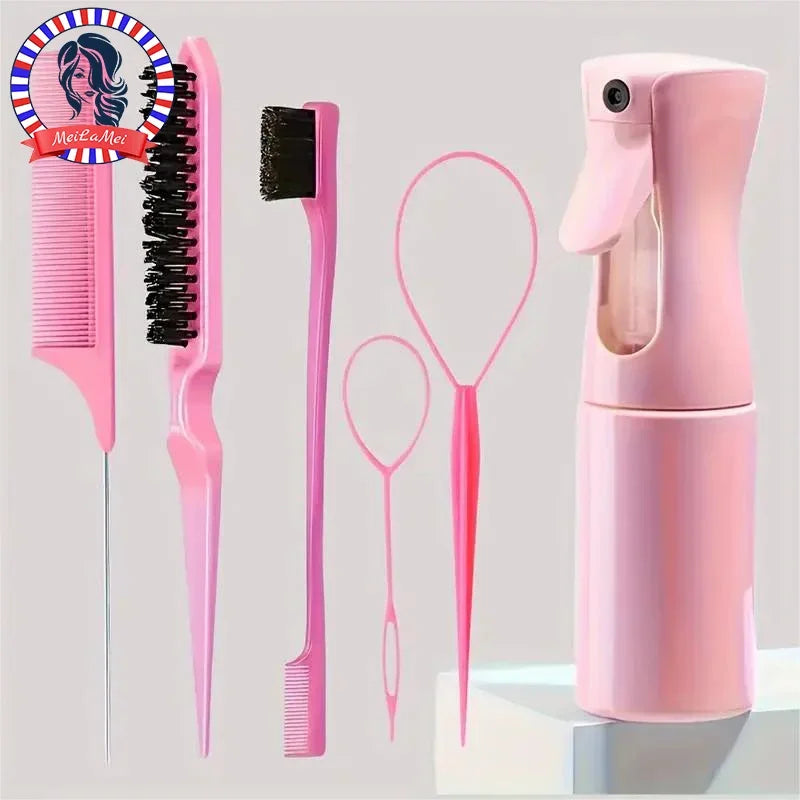 Hair Styling & Brush Set – 6 Pieces