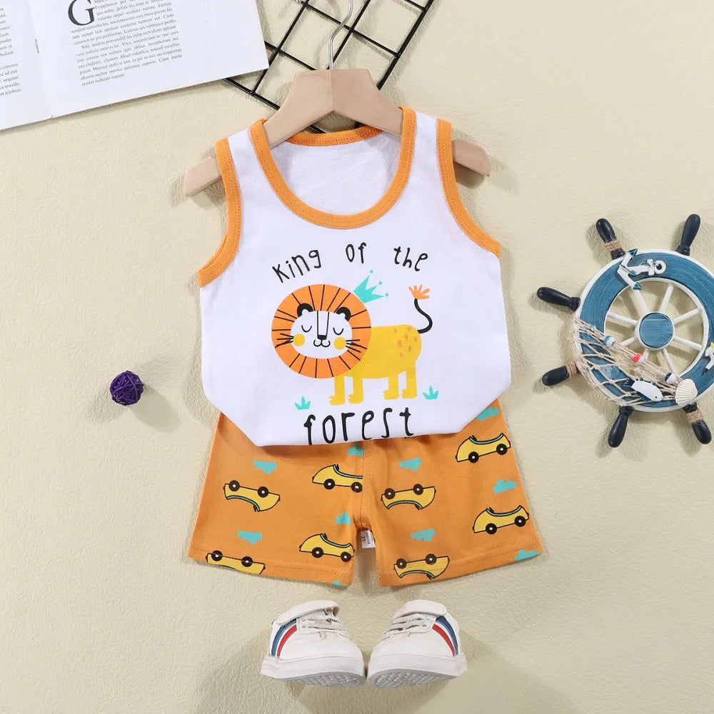 Cotton Summer Kids Clothing Set T-Shirt and Shorts