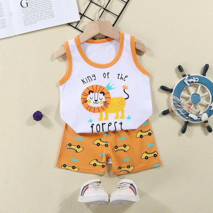 Cotton Summer Kids Clothing Set T-Shirt and Shorts