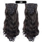 22 Inch Curly Wavy Clip In Hair Extensions Synthetic