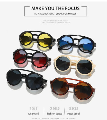 Retro Round Sunglasses for Men and Women UV400