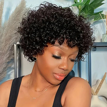 Brazilian Afro Puff Pixie Bob Wig 99J Natural Brown