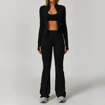 Yoga Suit Sports Set for Women Long Sleeve Athletic Wear