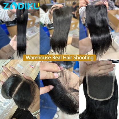 Transparent Lace Closure Straight 100% Brazilian Hair
