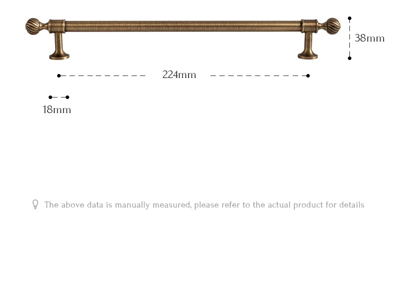 Brushed Antique Brass Kitchen Cabinet Pull Handle