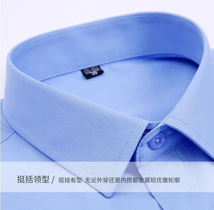 Men's Striped Long-Sleeved Shirt Comfortable Cotton Blend