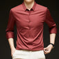Men's Ultra-Stretch Slim-Fit Long Sleeve Shirt