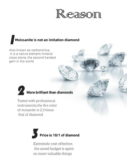 Moissanite Pendant Necklace 925 Sterling Silver Women