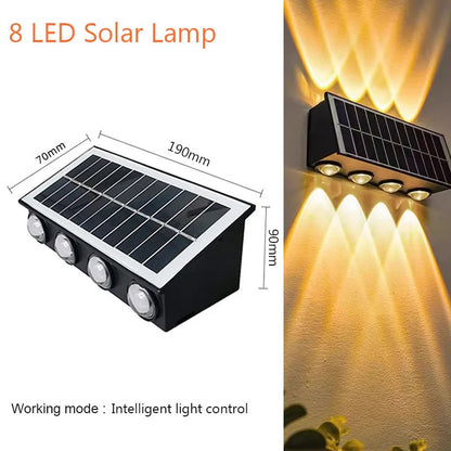 Solar Wall Lamp Waterproof Outdoor Garden Light