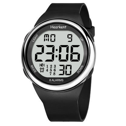 Hearkent 8 Alarm Waterproof Digital Wristwatch