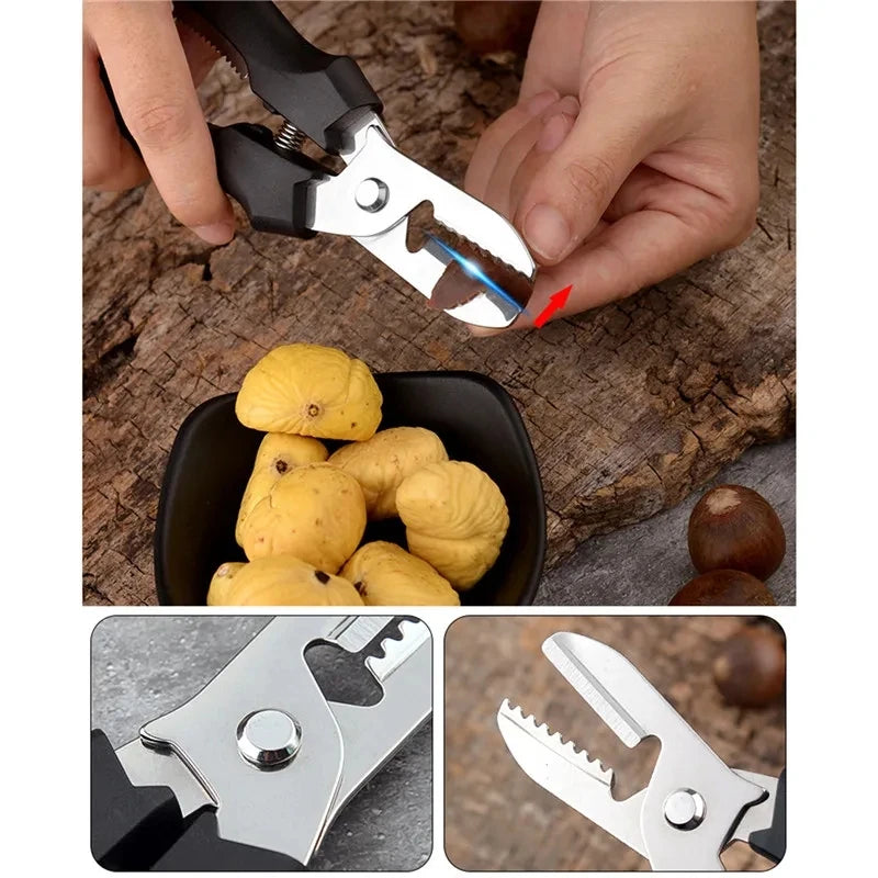 Stainless Steel Chestnut Peeler and Scissors Tool