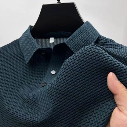 Men's Casual Short Sleeve Solid Color Polo Shirt