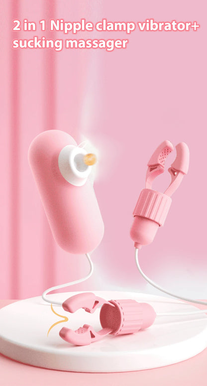 Vibrating Suction Nipple Clamps for Women