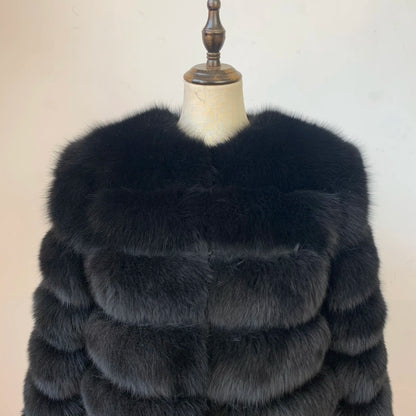 4in1 Real Fox Fur Coat for Women