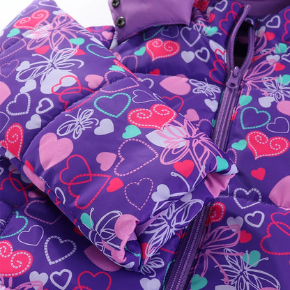 Kids Hooded Ski Suit Cotton Winter Outerwear