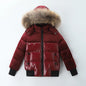 Black Down Winter Parka Jacket for Boys and Girls
