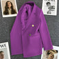 Women Double-Breasted Blazer Casual Suit Jacket