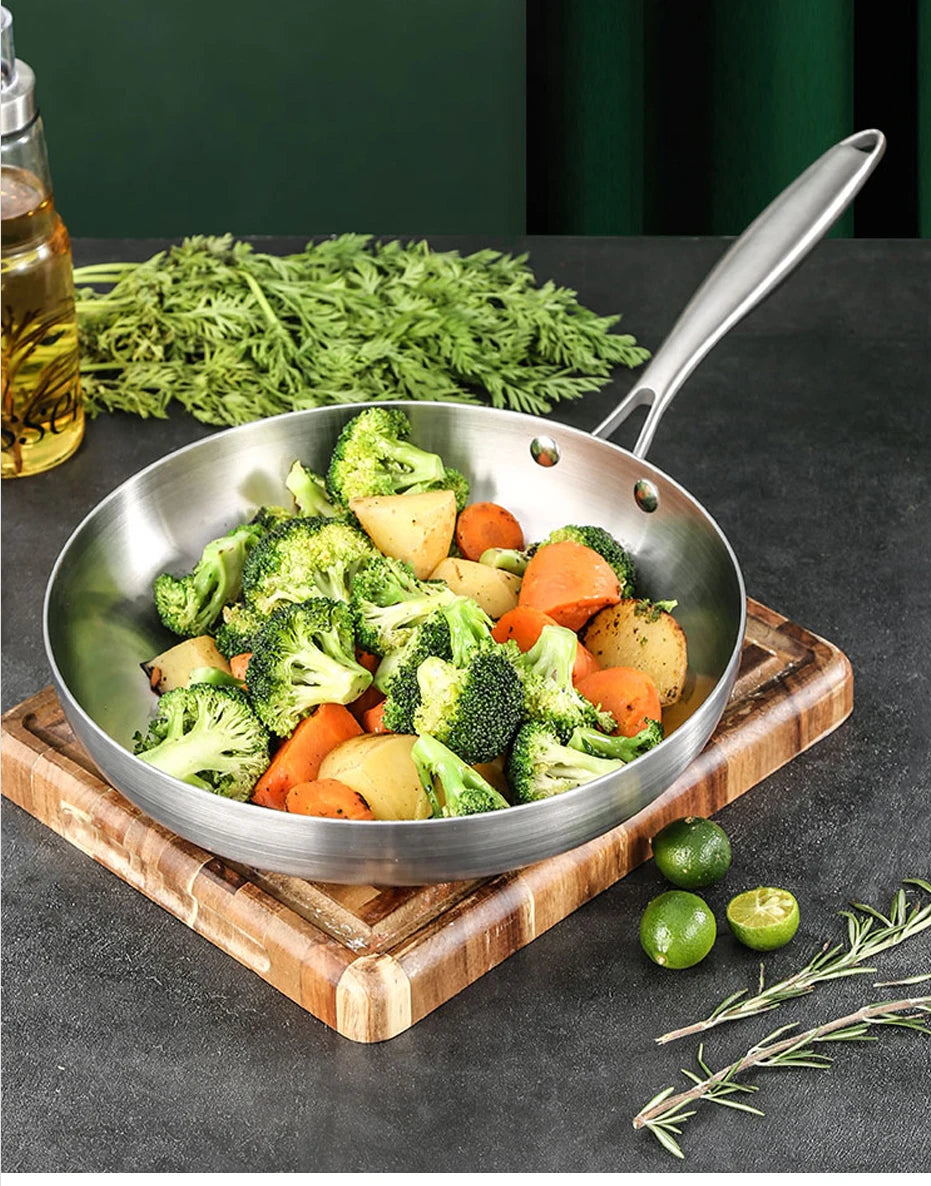 304 Stainless Steel Nonstick Frying Pan 28cm