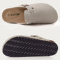 Genuine Leather Clogs with Cork Footbed for Women