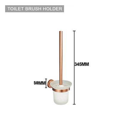 Brushed Rose Gold Metal Bath Hardware Set