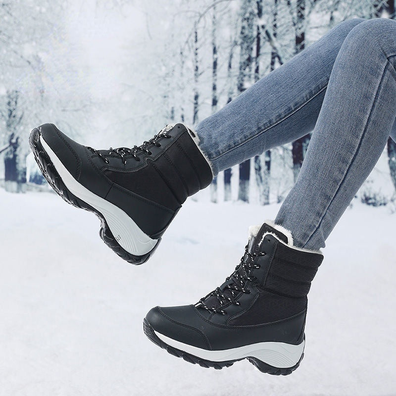Women’s Waterproof Ankle Snow Boots with Fur Lining