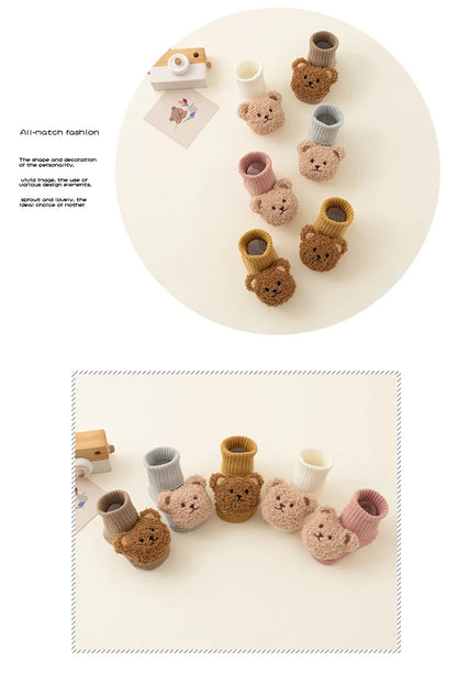 Cute Cartoon Bear Cotton Baby Socks for Toddlers