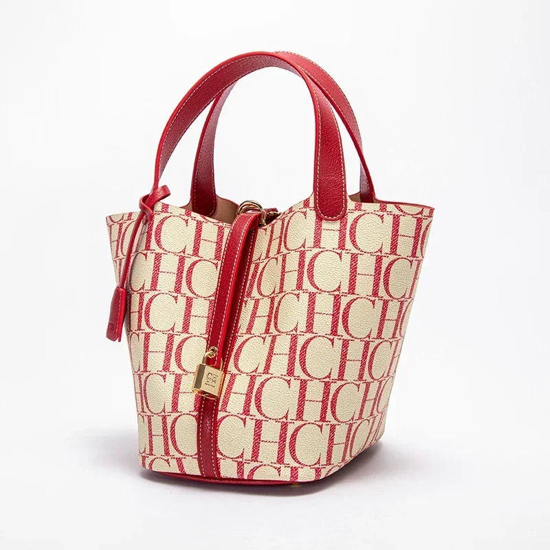 Large Capacity Women's Shoulder Bag with Letter Print