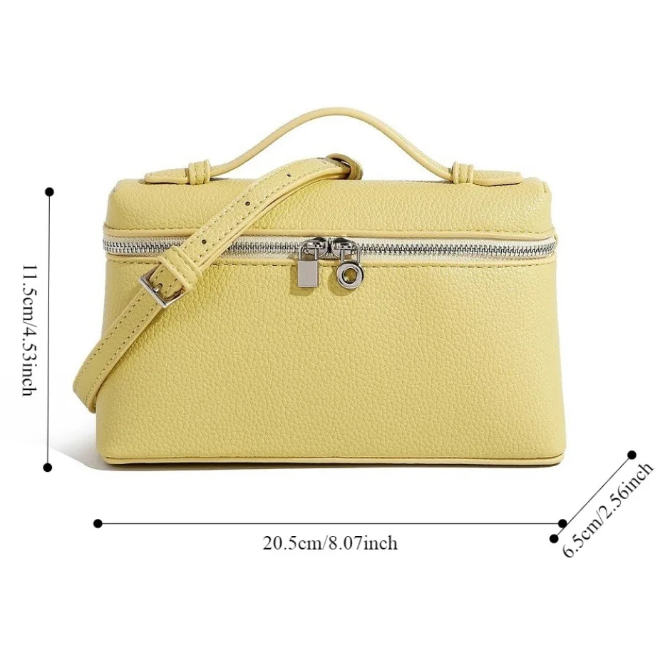 Lychee Grain Patent Leather Shoulder Bag for Women
