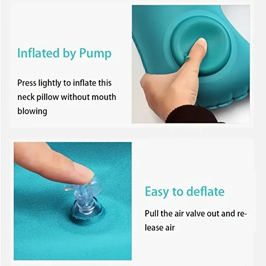 Self-Inflating Portable Travel Neck Pillow