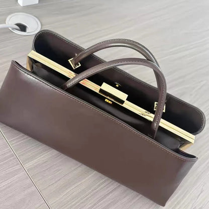 Luxury Pu Leather Shoulder Bag with Magnetic Clip
