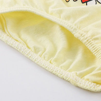 Children's Cotton Underpants for Girls Cute Cat Design