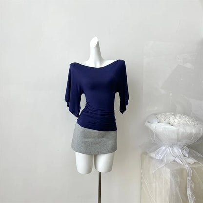 Women's High Stretch Flare Sleeve Slim T-Shirt