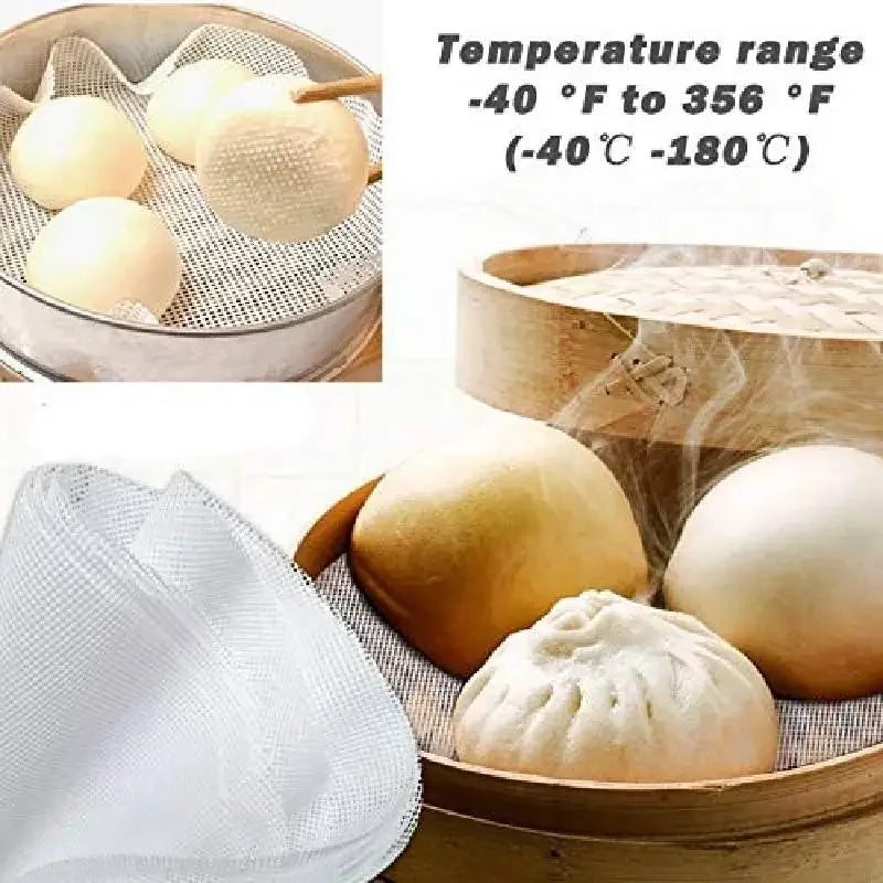 Silicone Steamer Mat Set Non-Stick White Kitchen Accessories
