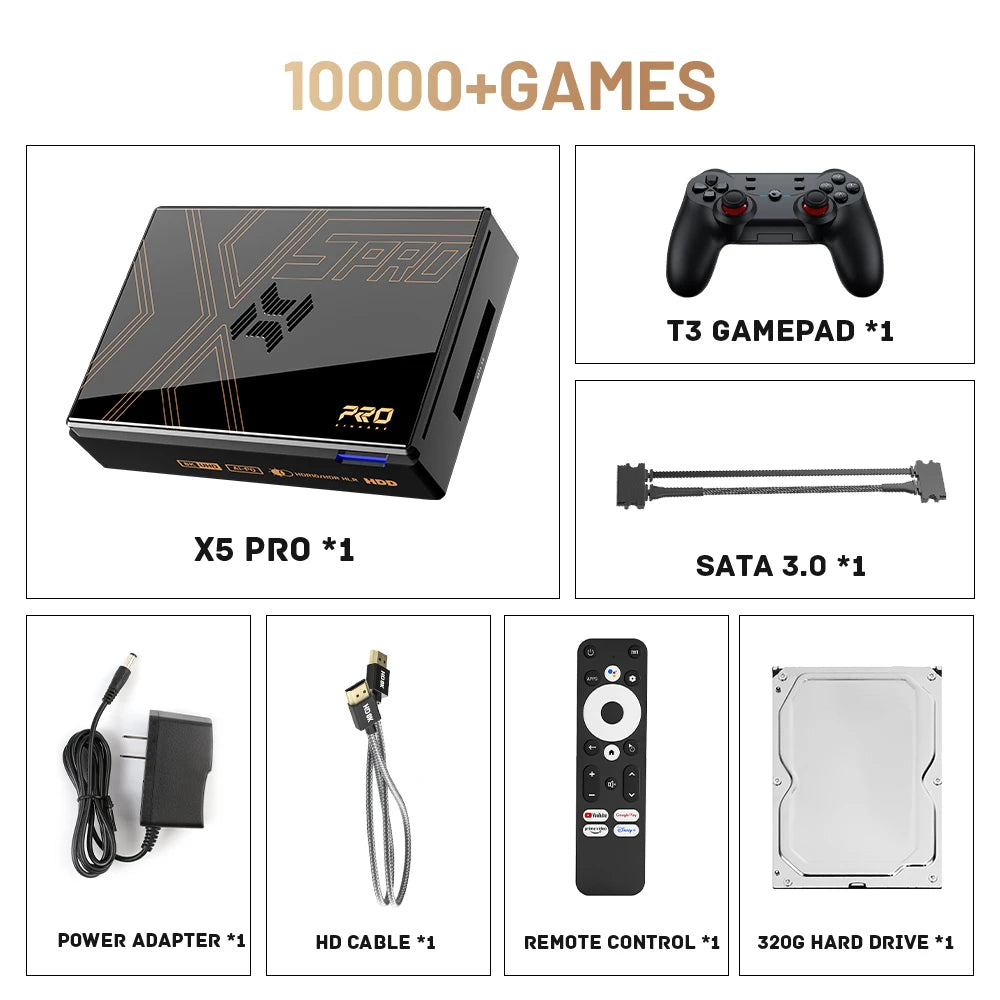 Kinhank Super Console X5 Pro Retro Video Game Console 320G with 10000 Games